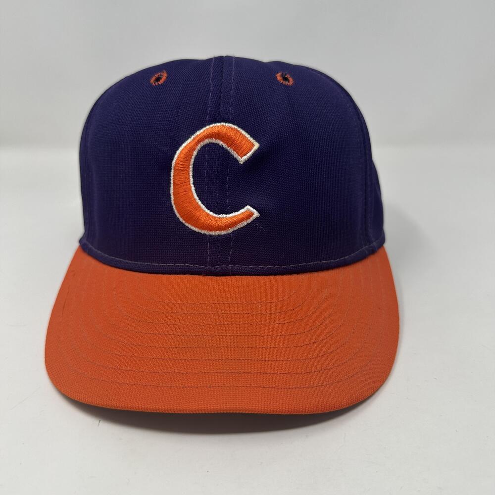 Clemson Tigers Hat Cap Fitted Mens 7 7/8 Purple Orange NCAA Baseball Pro-Line